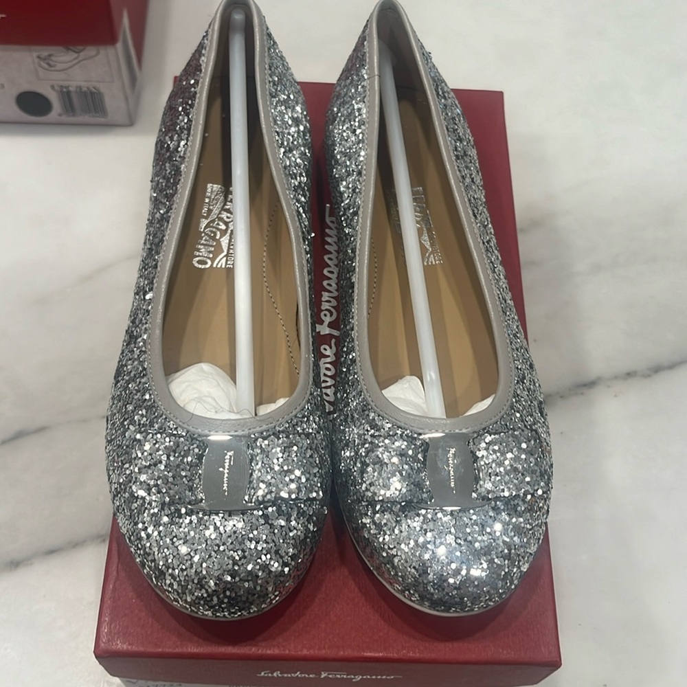 Glitter ballet flats
